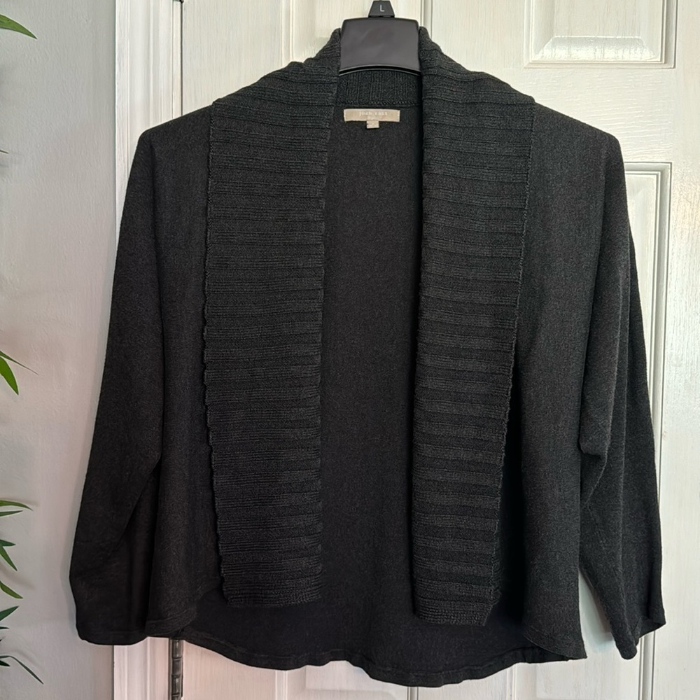 Joan vass gray open cardigan L
